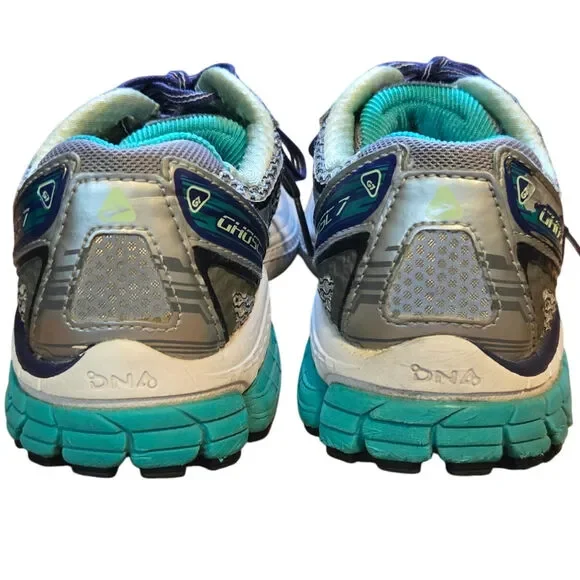 Brooks Ghost 7 'G7' Women's Running Shoes Gray/Green/Purple Size 8 Medium - Picture 7 of 12